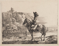 KG 15904
<br/>
Ruiter aan een rivieroever
<br/>
<em>Maes, Dirck (1659-1717)</em>